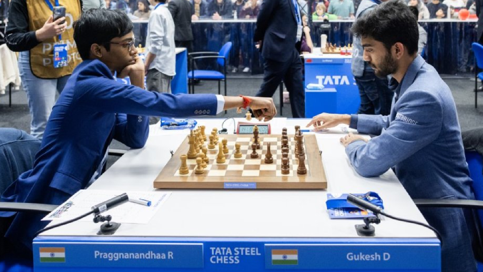gukesh vs pragg tata steel jurriaan hoefsmit